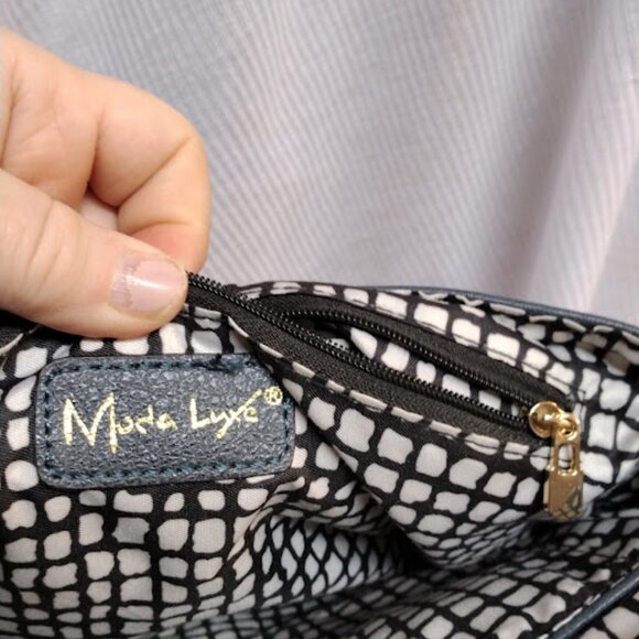 Moda Luxe Ela Foldover Crossbody Bag - Navy - Picture 10 of 14